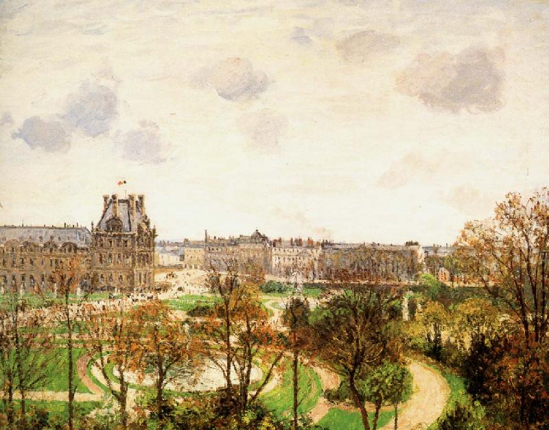 Camille Pissarro Cloudy garden France oil painting art